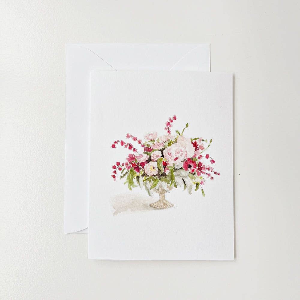 Pinks bouquet notecards