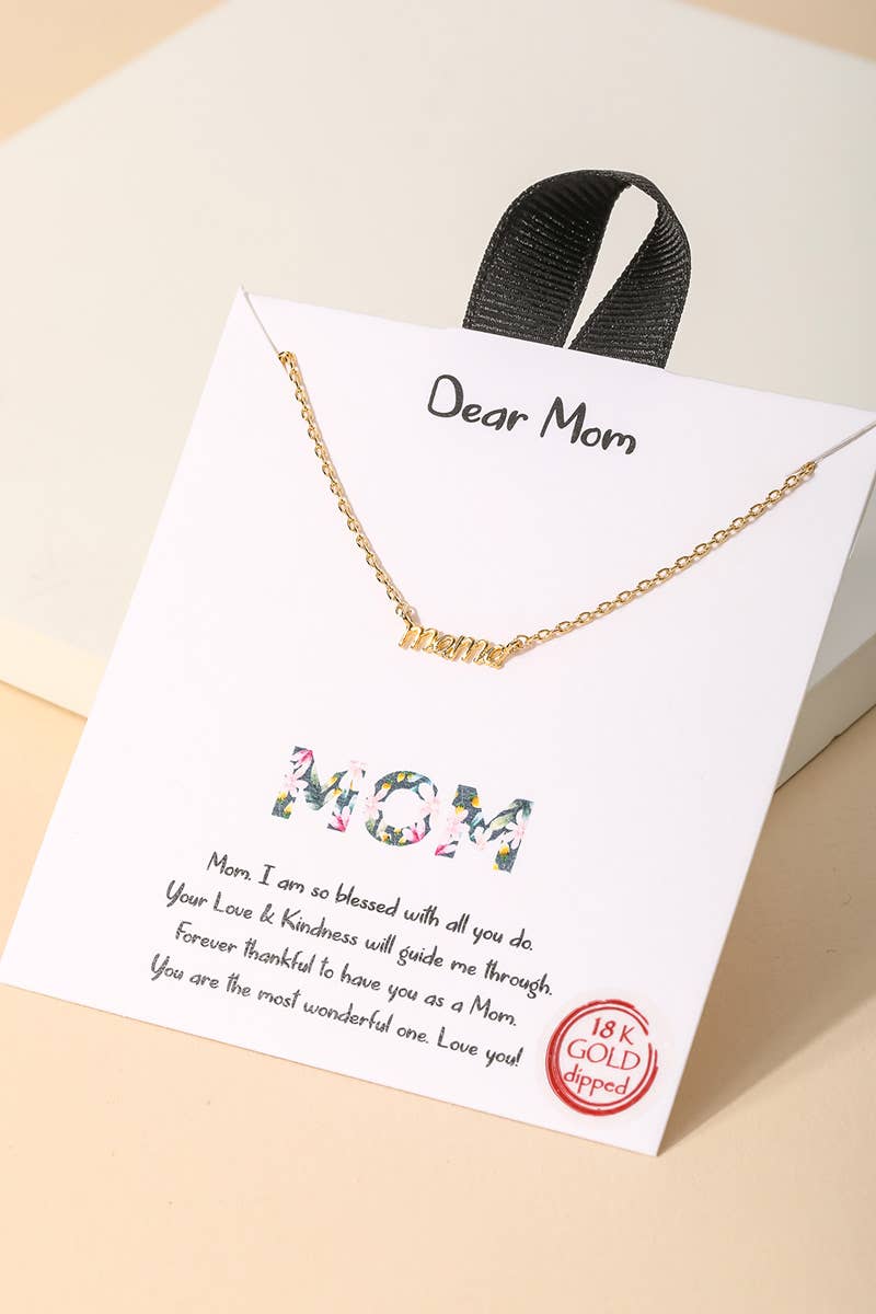 Dainty Mama Pendant Necklace