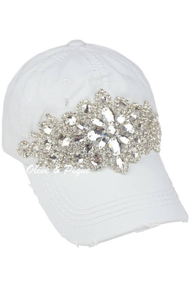 Abstract Bejeweled Bling Glitz Cap, Adjustable