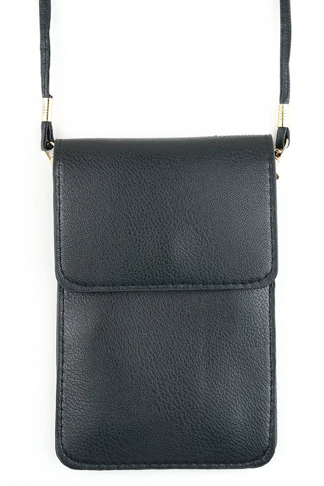 Solid Cellphone Crossbody With Clear Window