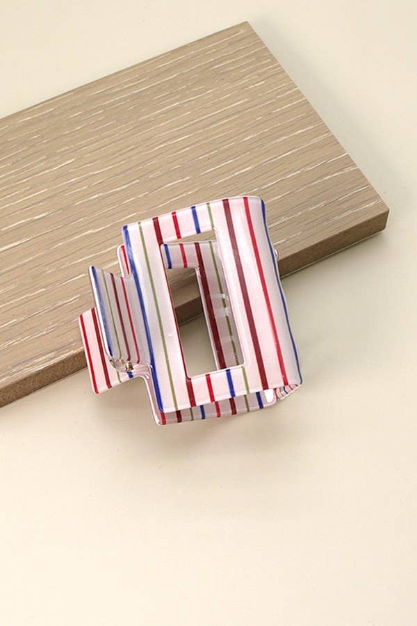 MODERN CELLULOSE SQUARE HAIR CLAW CLIPS | 40H490