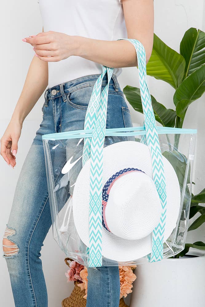 Hat Carrying Clear Tote Bag