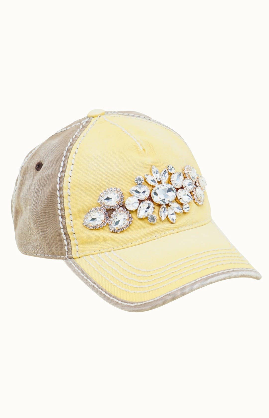 Bejeweled Bling Glitz Two-Toned Cap, Adjustable