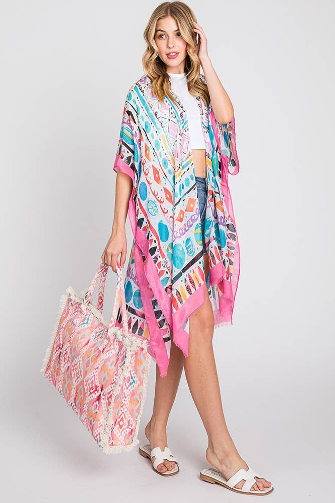 Boho Pattern Fringe Bag