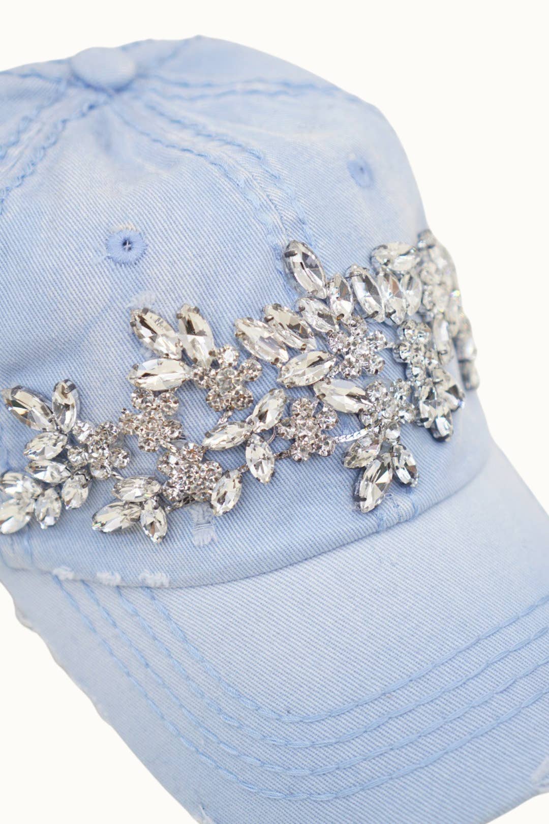 Sunflower Bejeweled Glitz Dad Cap, Adjustable