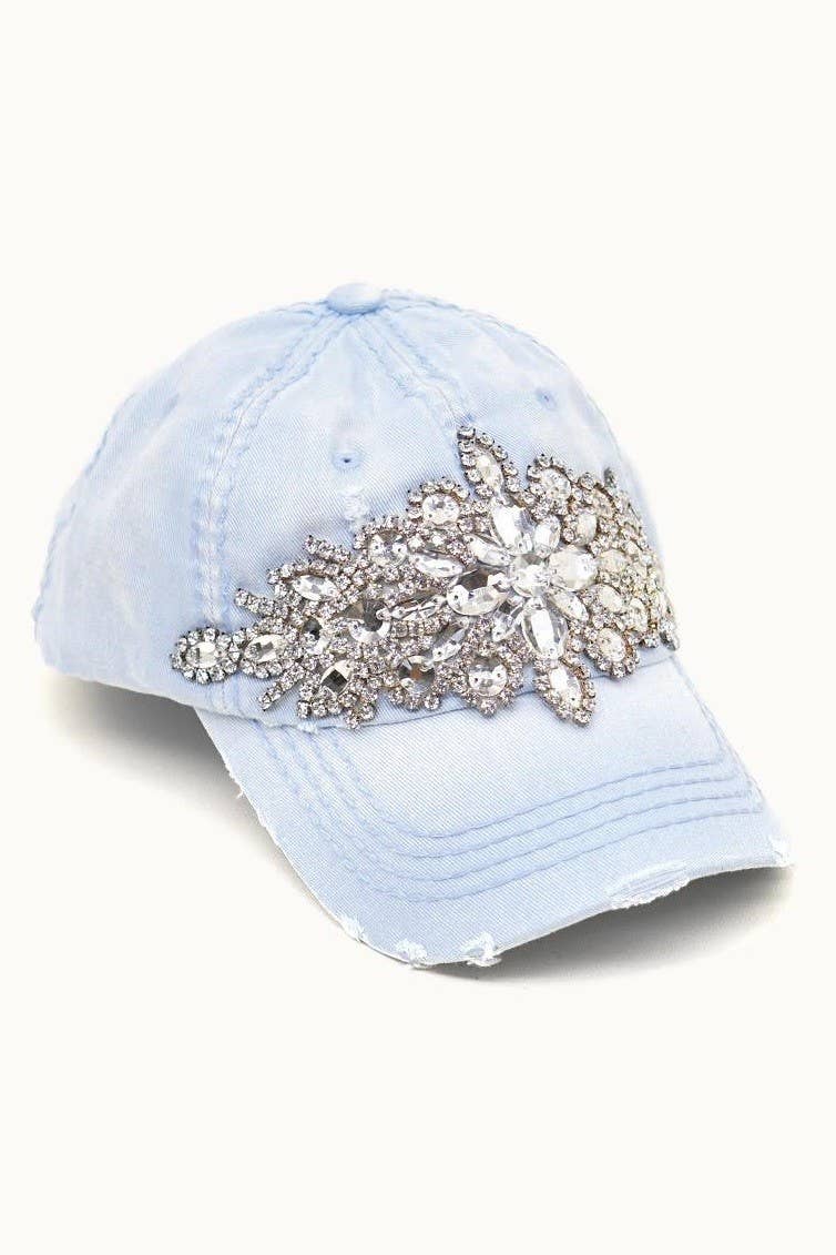 Abstract Bejeweled Bling Glitz Cap, Adjustable