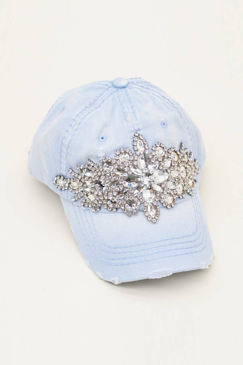 Abstract Bejeweled Bling Glitz Cap, Adjustable