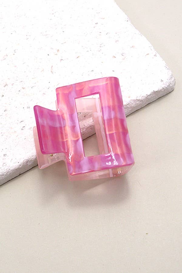 MODERN CELLULOSE SQUARE HAIR CLAW CLIPS | 40H490