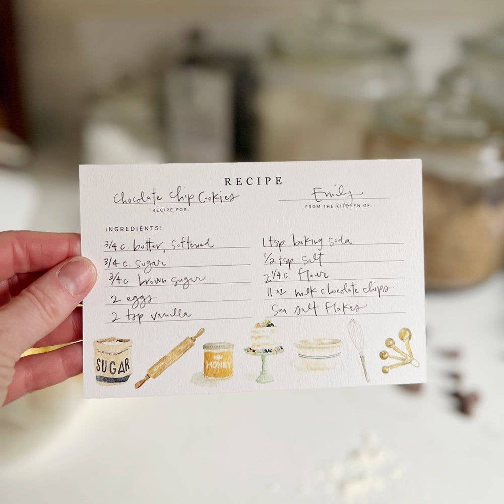 Baking recipe cards