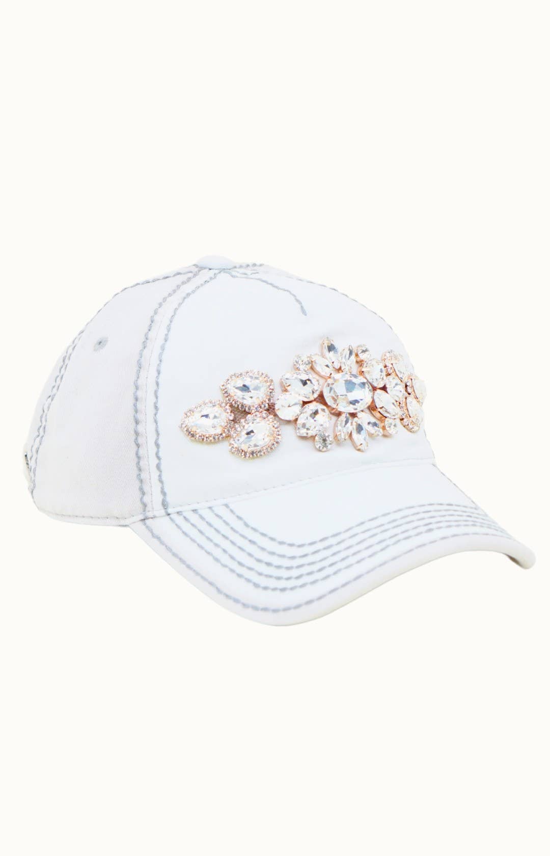 Bejeweled Bling Glitz Two-Toned Cap, Adjustable