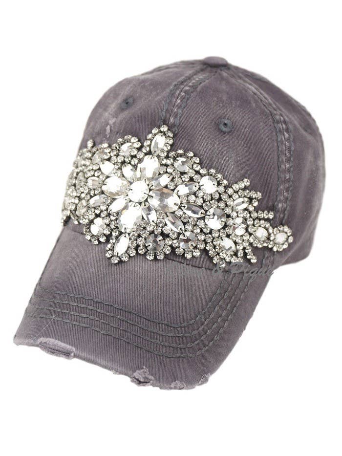 Abstract Bejeweled Bling Glitz Cap, Adjustable