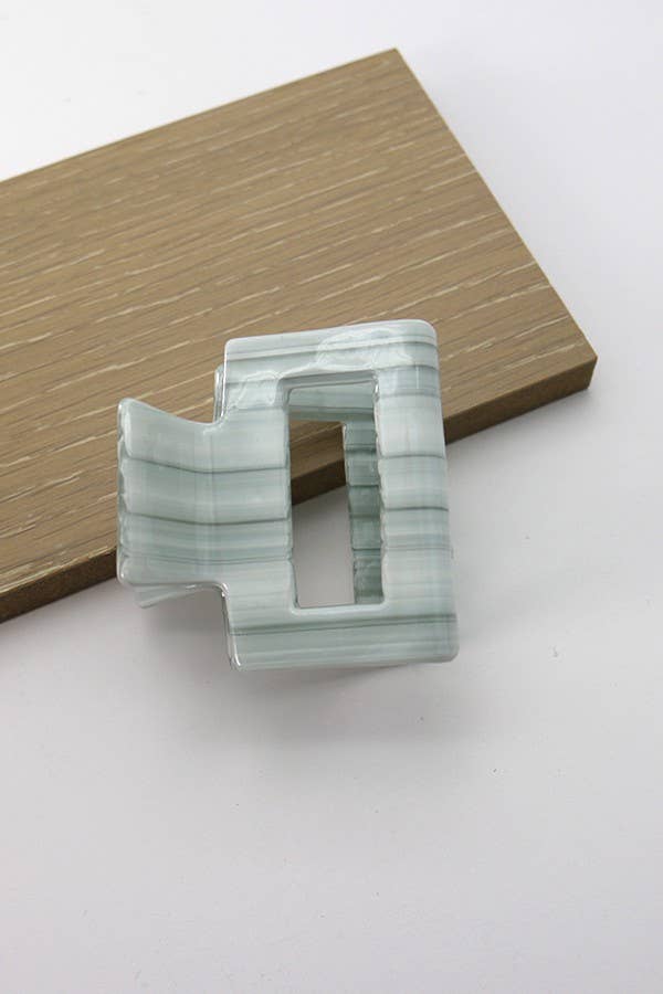 MODERN CELLULOSE SQUARE HAIR CLAW CLIPS | 40H490