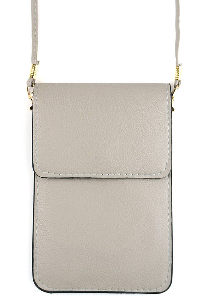 Solid Cellphone Crossbody With Clear Window