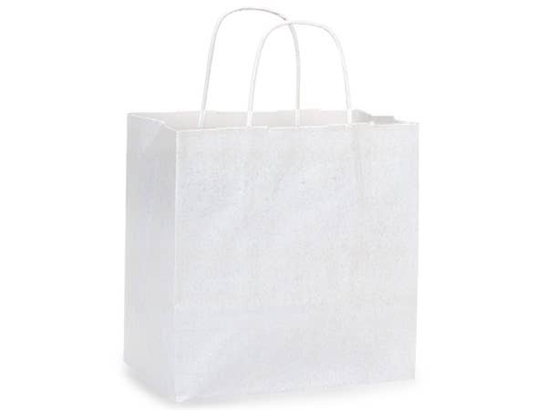 White Kraft Paper Shopping Bags