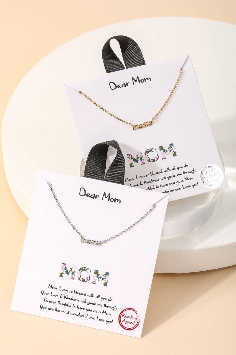 Dainty Mama Pendant Necklace