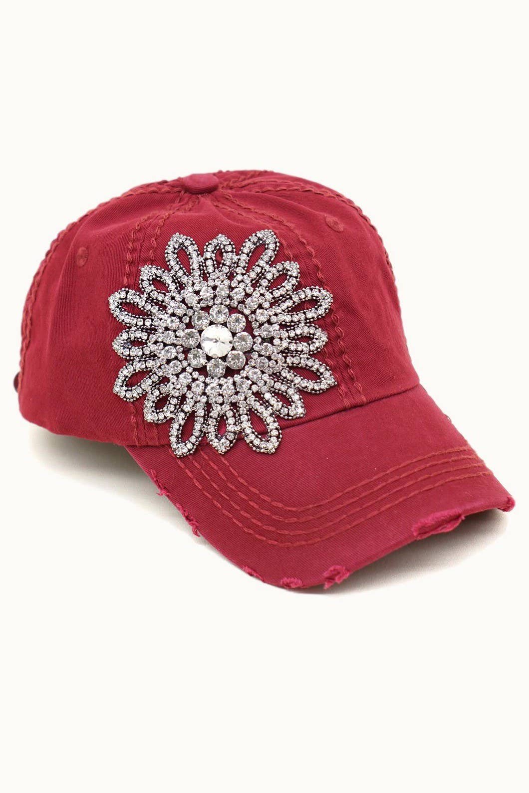 Sunflower Bejeweled Glitz Cap, Adjustable