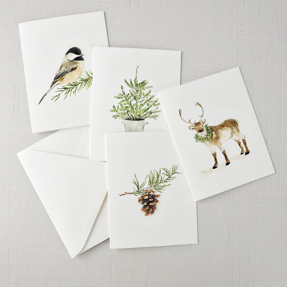 Evergreen notecard set