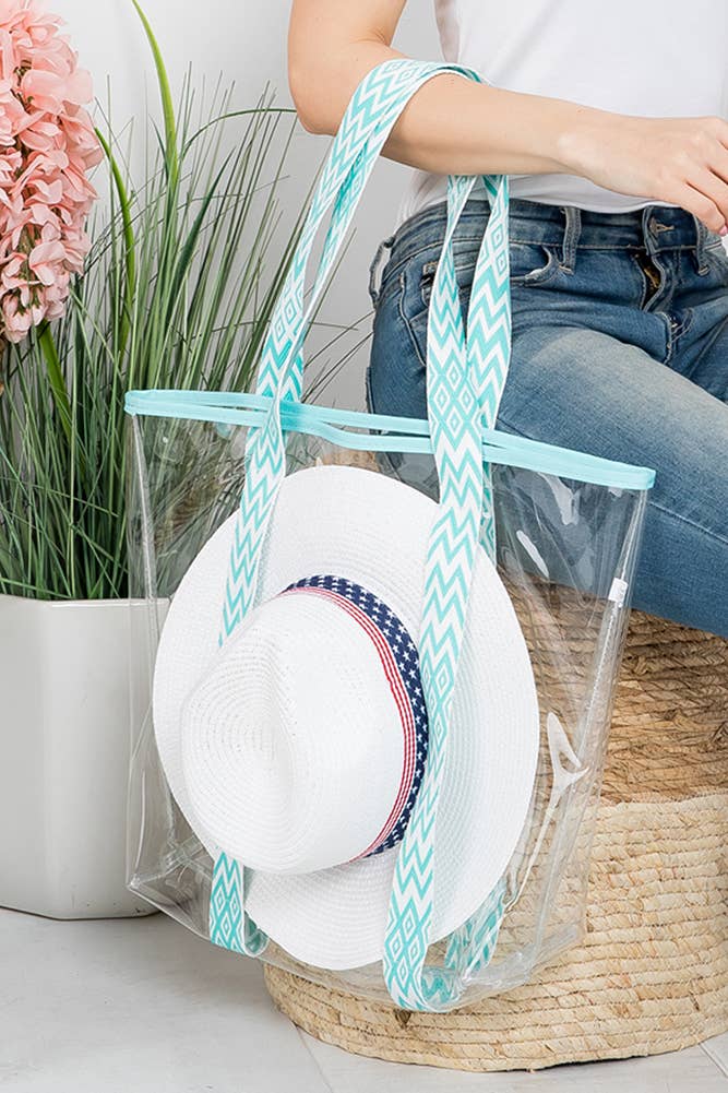 Hat Carrying Clear Tote Bag