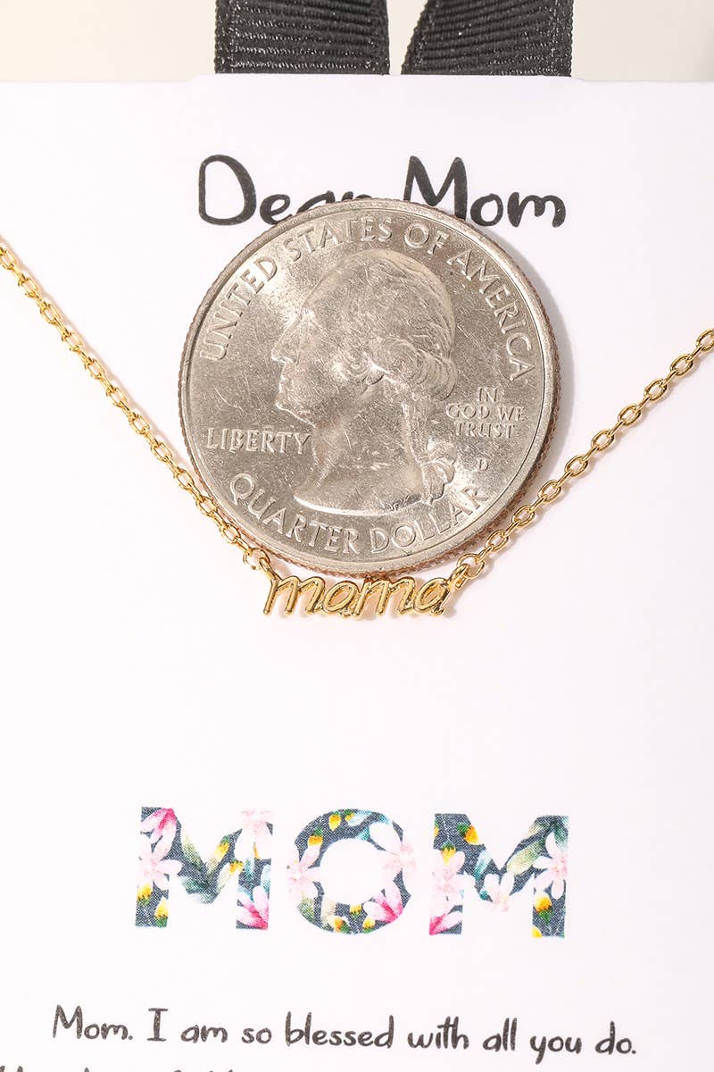 Dainty Mama Pendant Necklace